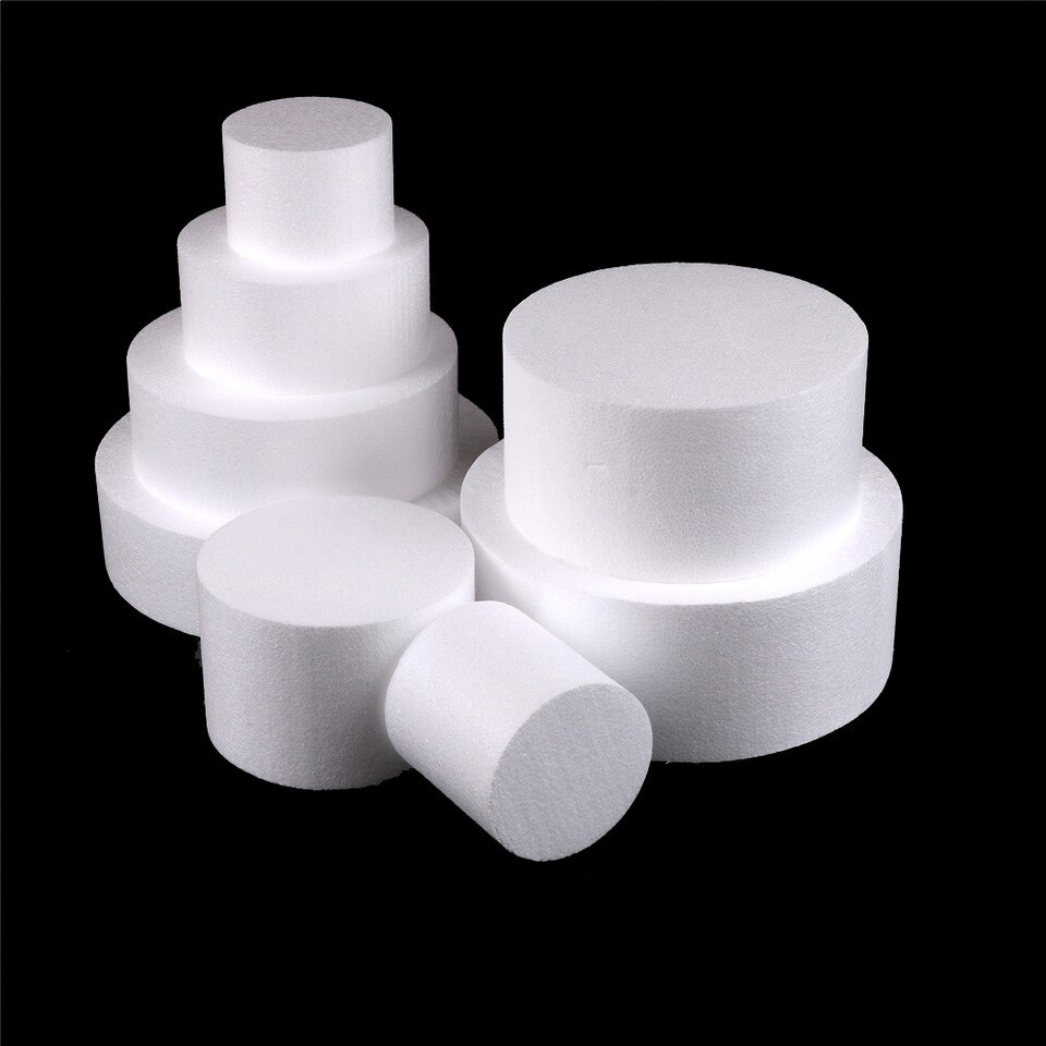 1 x Styrofoam Cylinder Block Shape (25cm) Cake Dummies