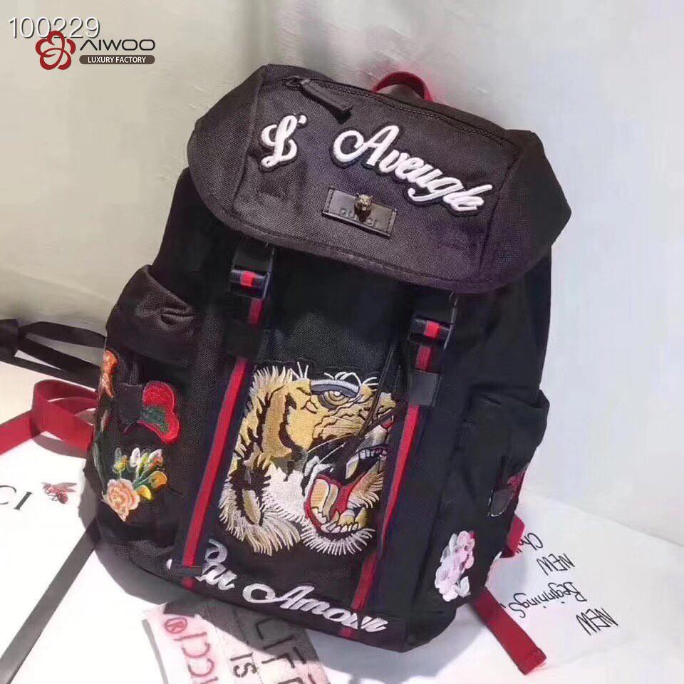 Gucci backpack 2024 with tiger