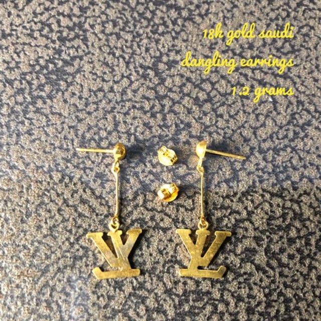 lv earrings 18k gold