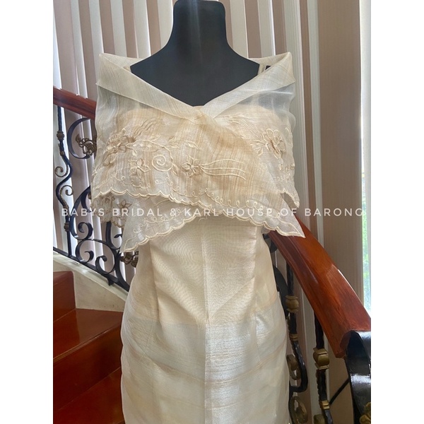 Filipiniana dress with store alampay