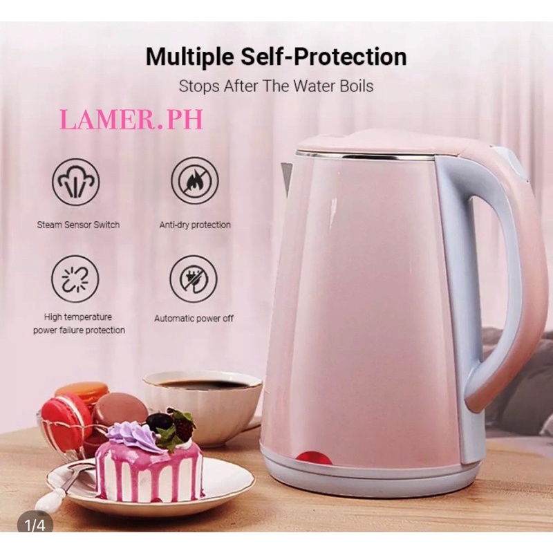 popular pink 2.3l water heater hot