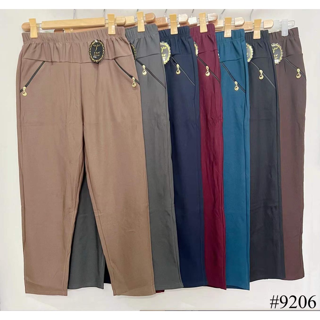 Pants 3/4 tokong capri plain plus size for women fits size 28-34 waistline