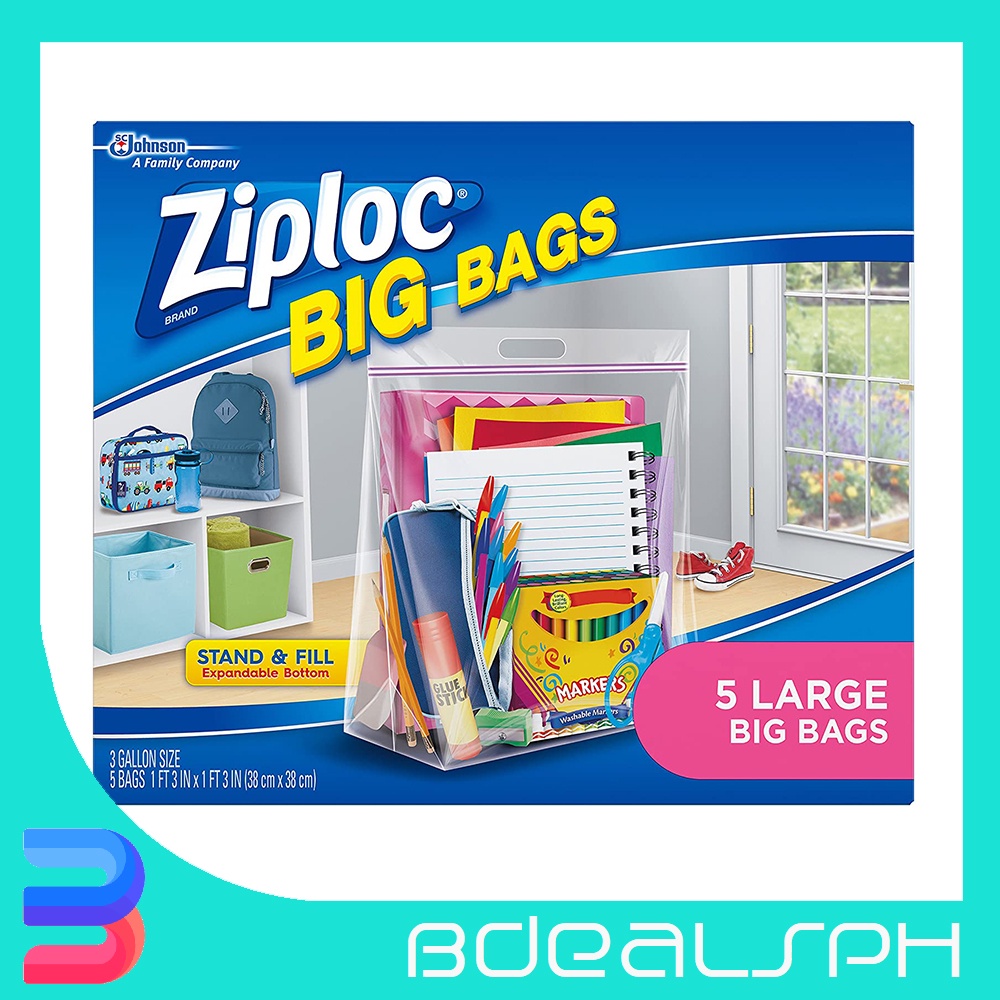 Ziploc Big Bag Double Zipper, 3 Jumbo Big Bags