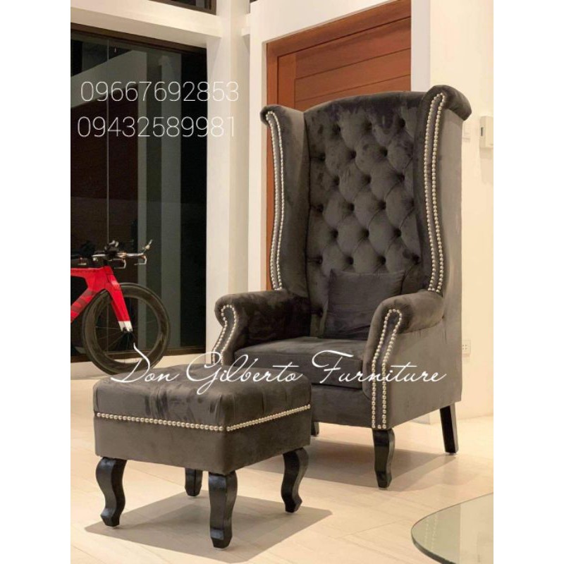 High back accent online chair