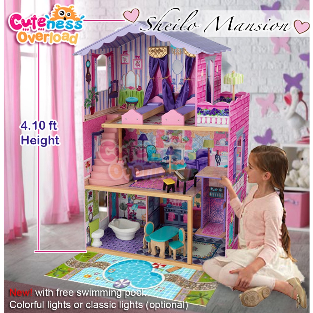 Doll house cheap with pool