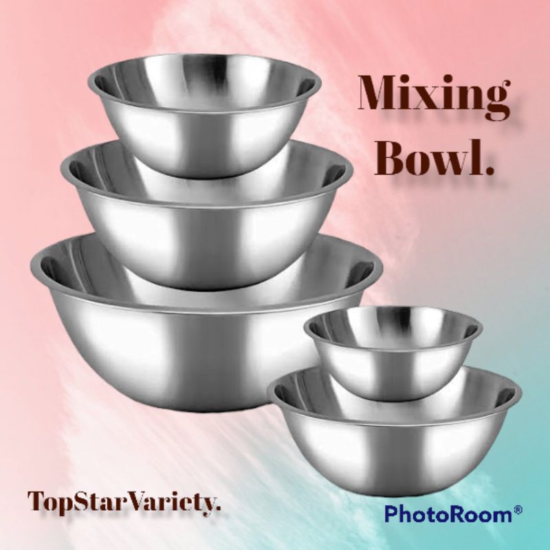 Stainless Steel Mixing Bowl (22cm/24cm/26cm/28cm)