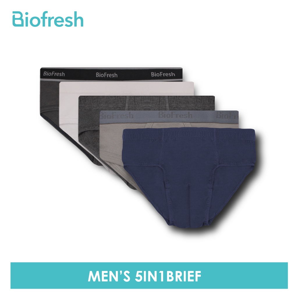 Biofresh Men's Antimicrobial Cotton Brief 5 pieces in 1 pack