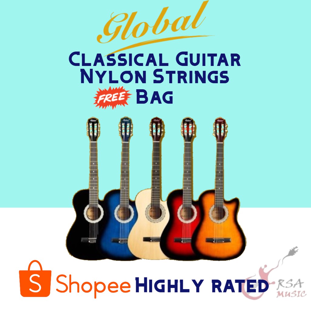 Global Classical Guitar Nylon Strings FREE BAG Shopee Philippines