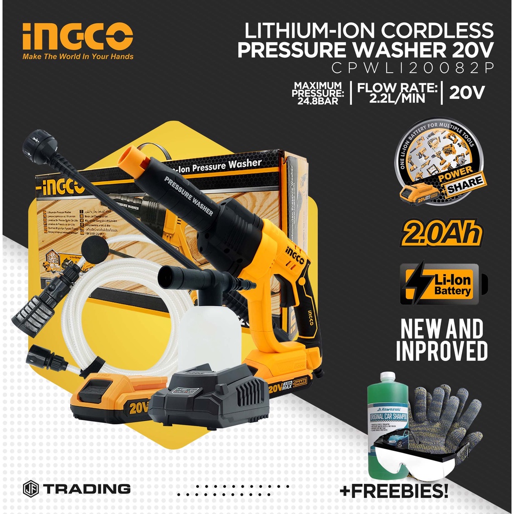 Ingco cordless deals pressure washer