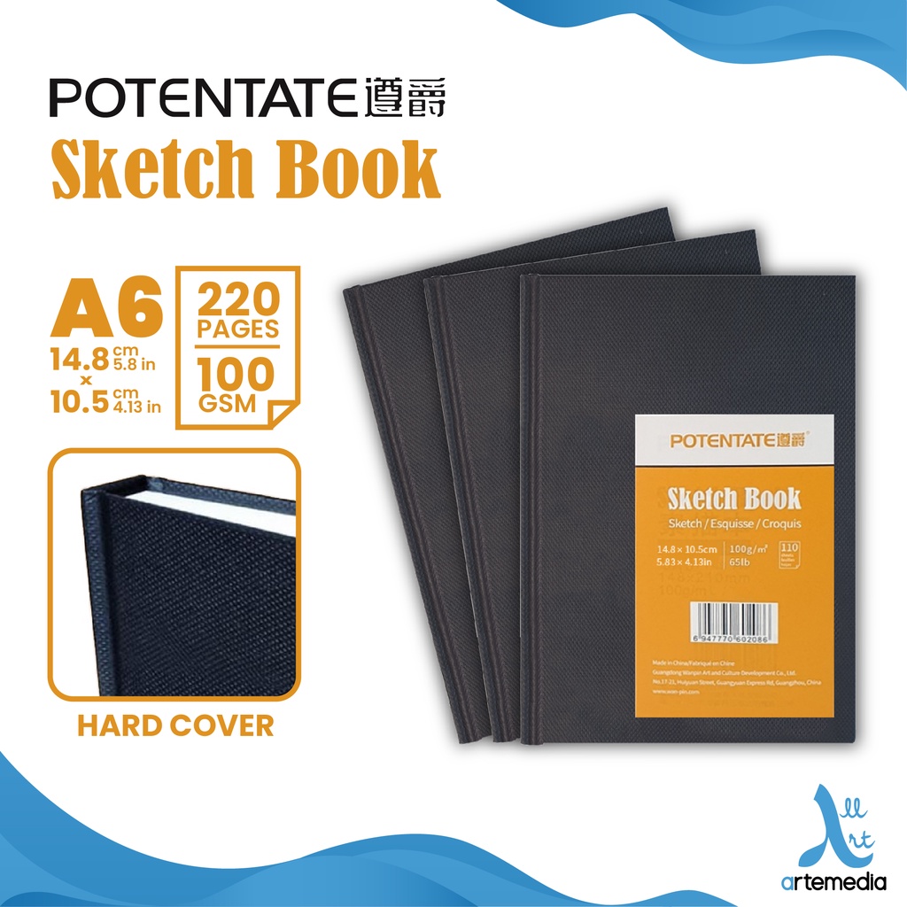  Derwent Sketch Book, Big Book Drawing Pad, A5, 5.83 x