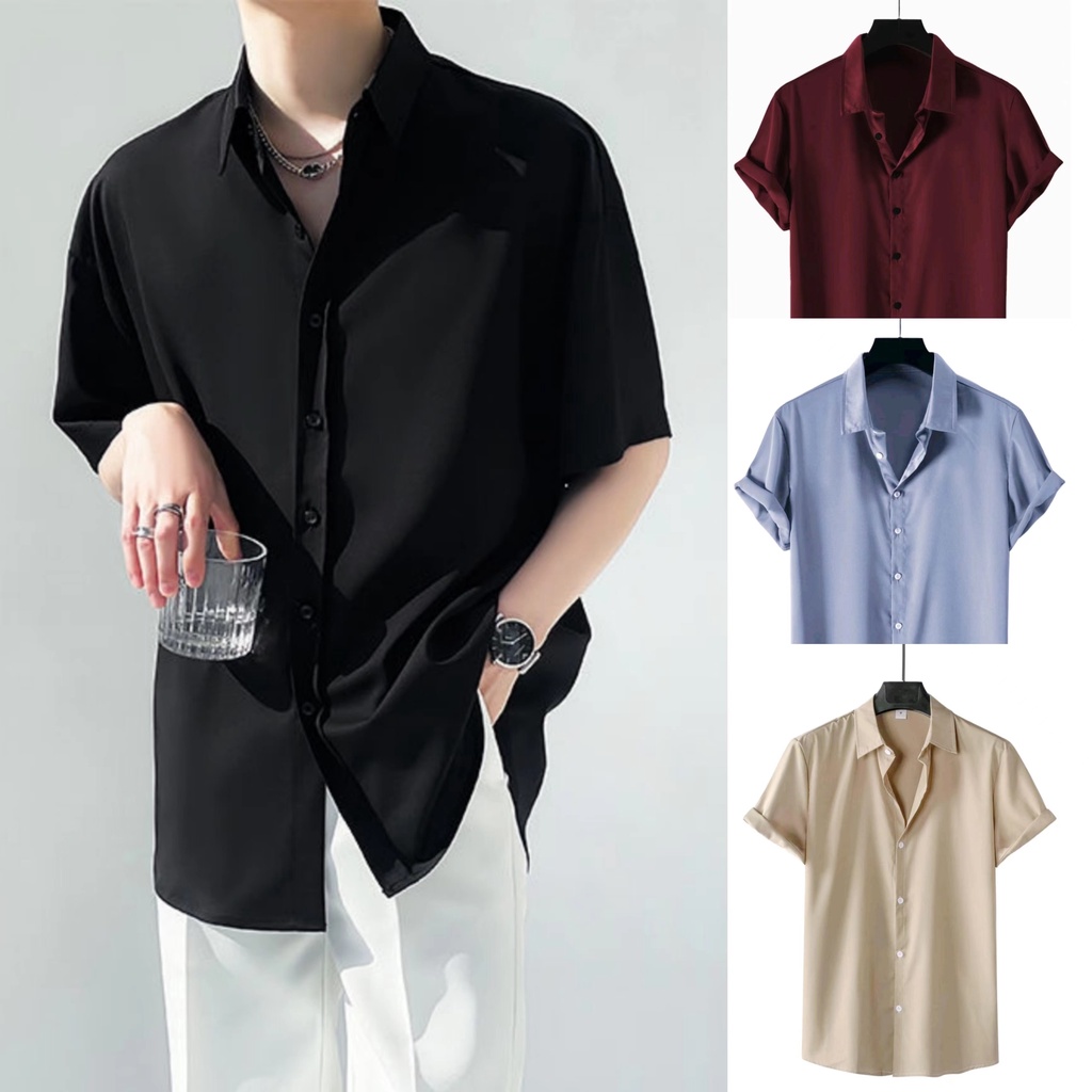 HUILISHI Oversized Polo for Men Plain Short Sleeve Classic 6