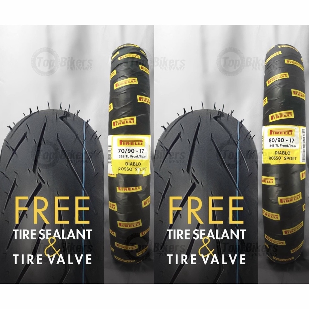 Pirelli Diablo Rosso Sport Tubeless Tire 70 90 17 80 90 17 free