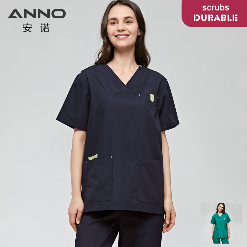 ANNO Long Sleeves Medical Scrubs Jacket Pretty Outfit Unisex Nurse Out Coat  Doctor Shirt Hospital Beauty Salon Nursing Staff Uniforms Autumn Winter  Work Wear Clothing Surgical Top