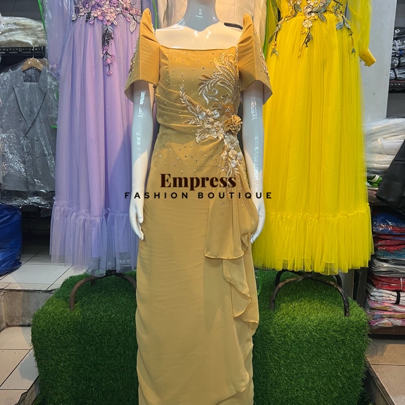 Gold 2024 filipiniana dress