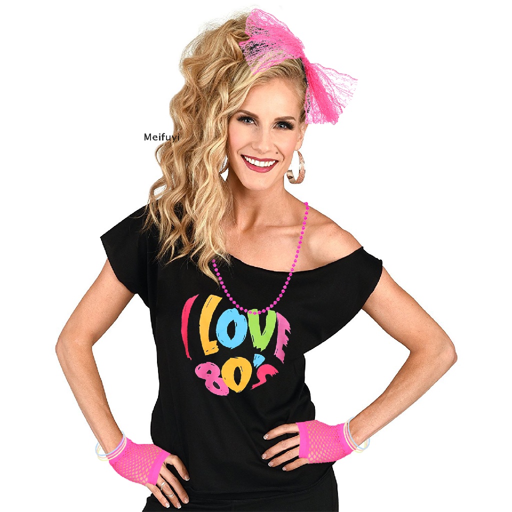 I Love The 80's Shirts for Women 80s Costumes Party Tee Women