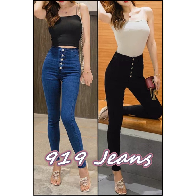 919 Jeans 5 Buttons High Waist Pants