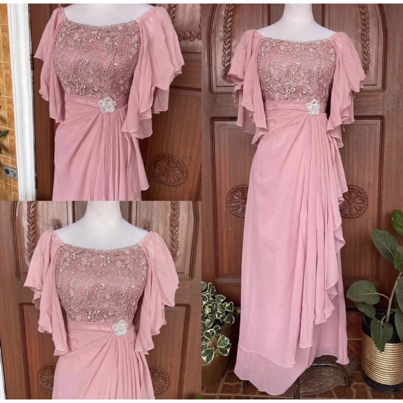 Peach gown 2024 for principal sponsors