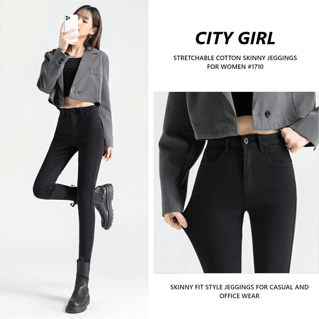 CITY GIRL skinny jeggings pants business office wear for women #1611