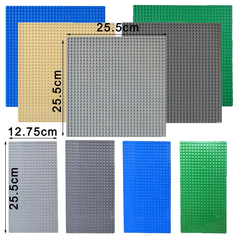 Lego base hot sale plate sizes