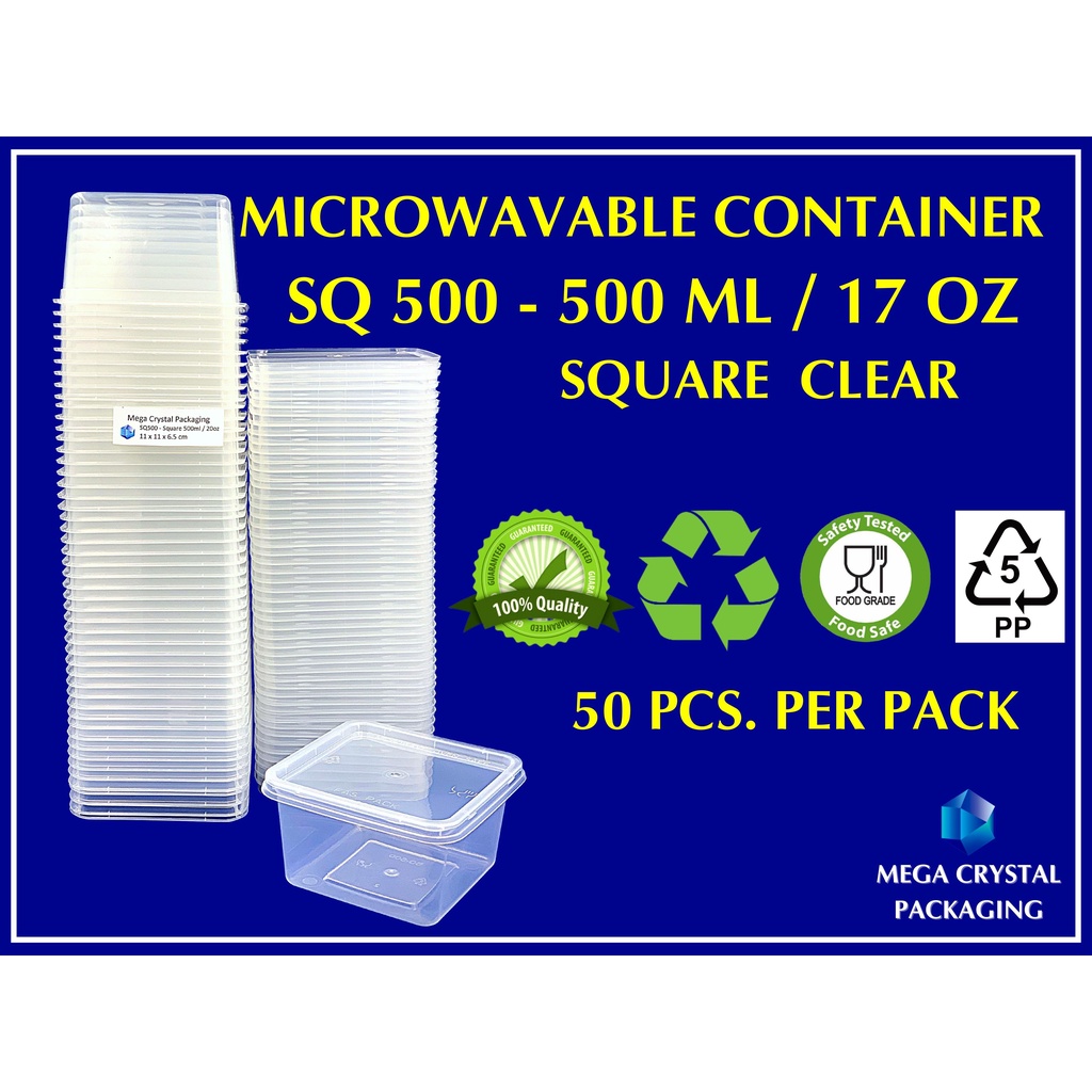 500ml Rectangular Microwavable Container – Packaging Lab Philippines