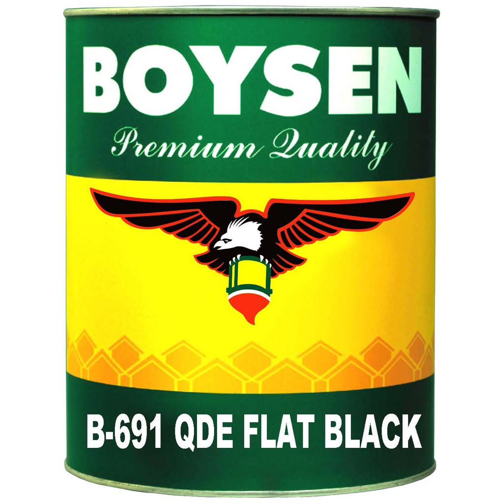 Boysen Quick Dry Enamel Flat Black - 1L