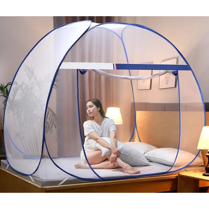 King size1.8m Foldable Pop Up Mosquito Net Bed Canopy Tent Single Door Fine Holes with Bottom Anti Shopee Philippines