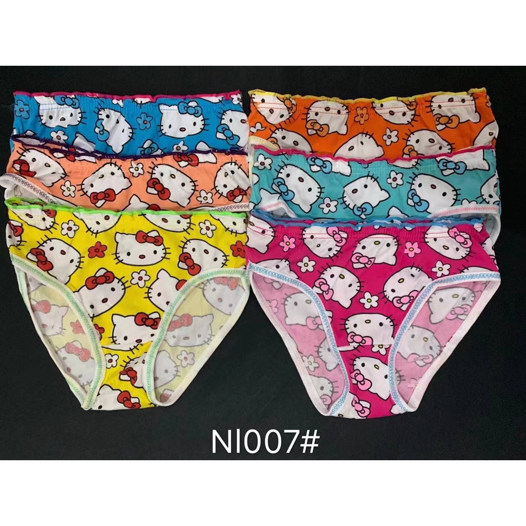 12pcs Hello Kitty/Peppa Pig Underwear Panty For Kids Girls Fit For