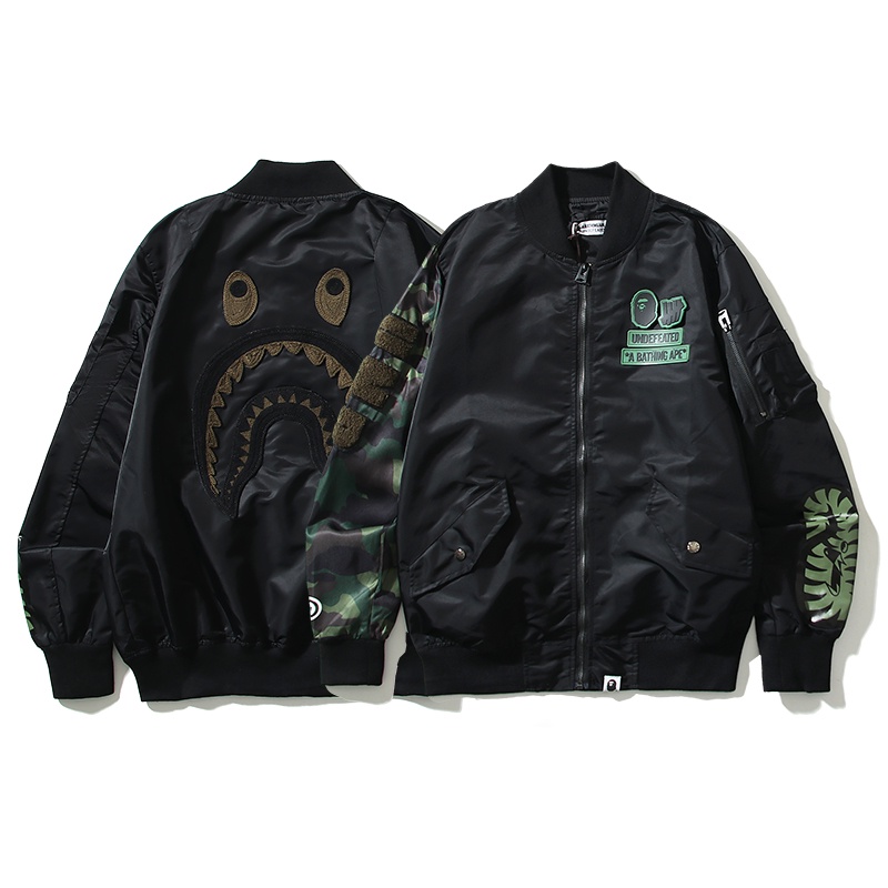 Bathing ape clearance leather jacket