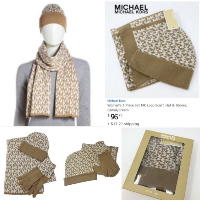 Mk hat cheap and scarf set