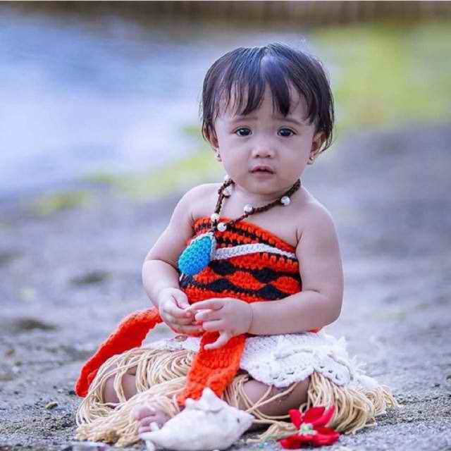 Crochet Moana baby costume