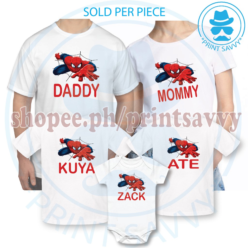 spider man family shirts