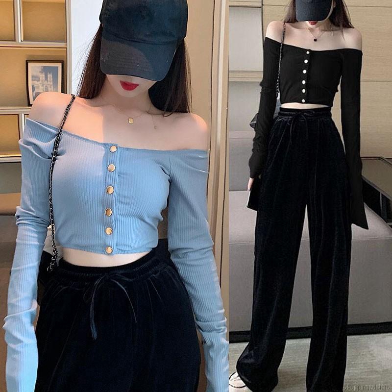 Off shoulder crop top shopee new arrivals