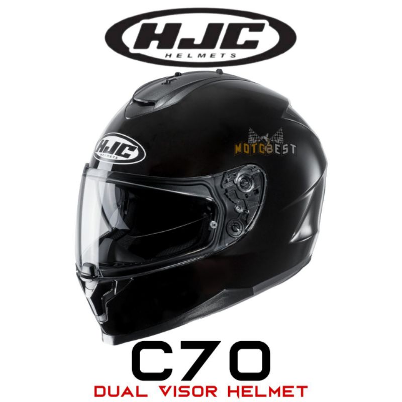 HJC C70 Plain Dual Visor Helmet Original HJC product by Motobeast