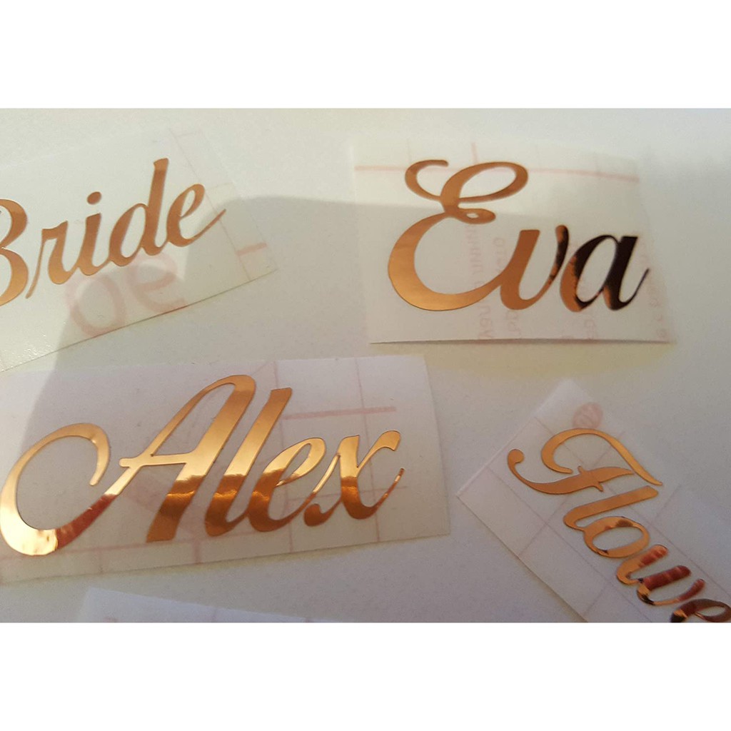 Personalized Metallic Gold Stickers 100% Waterproof, Custom Gold