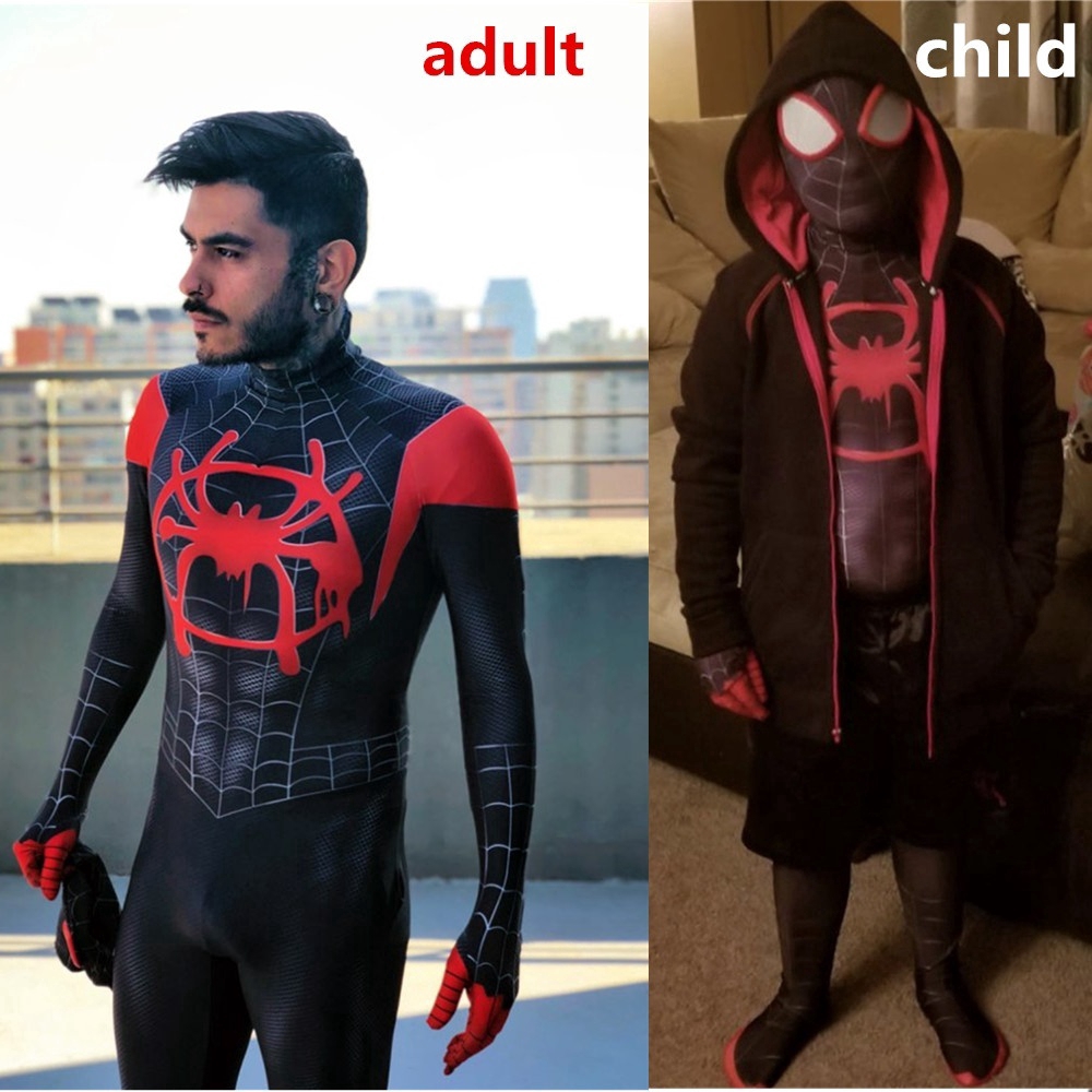 Spider-Verse 2 Adult Miles Morales Zentai Suit Costume