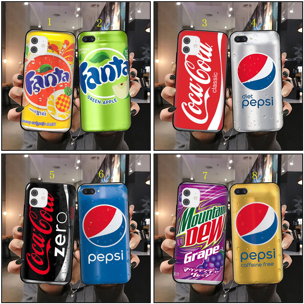 Pepsi Coke Fanta Anti Drop Soft Silicone Phone Case For iPhone 11