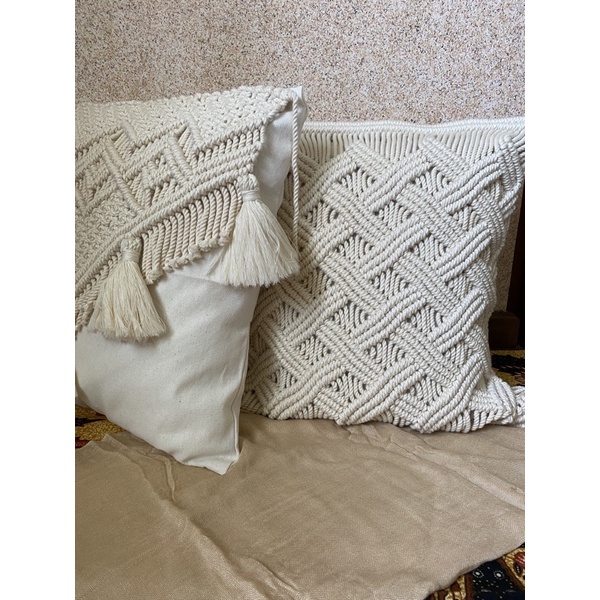 Macrame outdoor pillow best sale