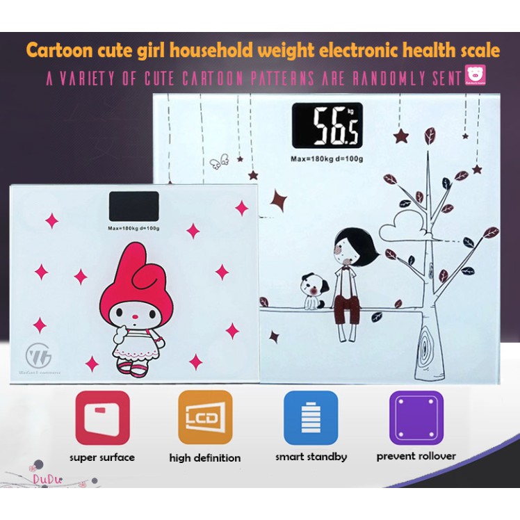 Electronic Scale Household Human Body Mini Cartoon Body Weight Scale