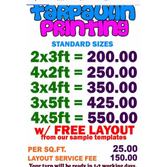 Tarpaulin printing on sale near me