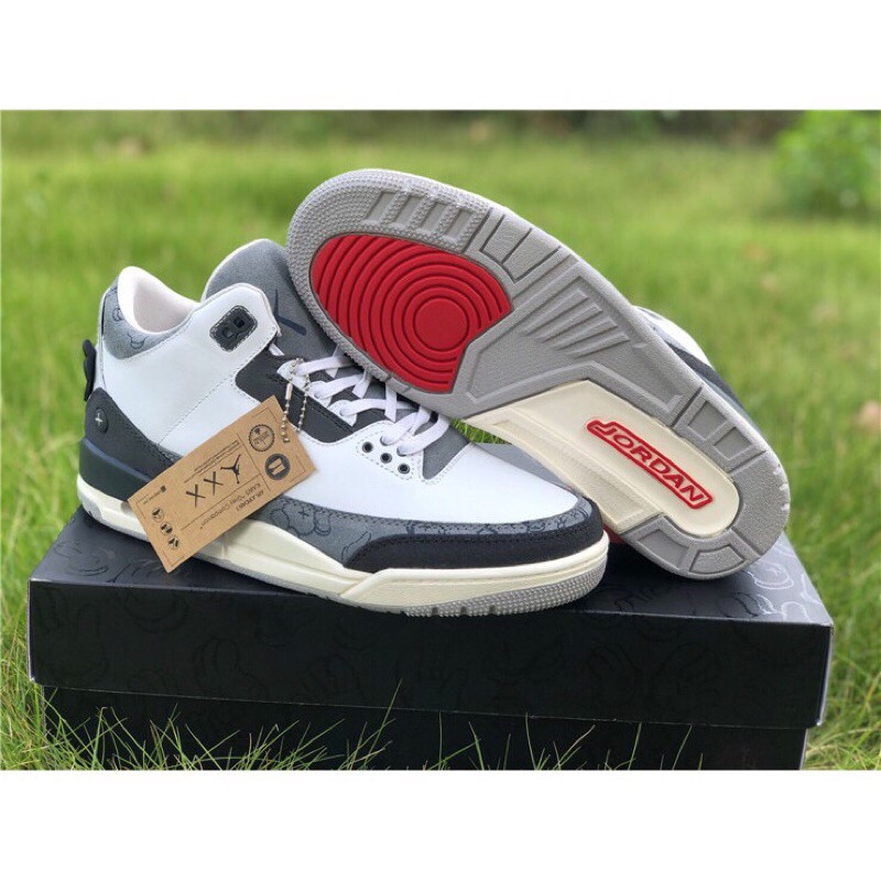 KAWS x Air Jordan 3 White Black Grey Shopee Philippines