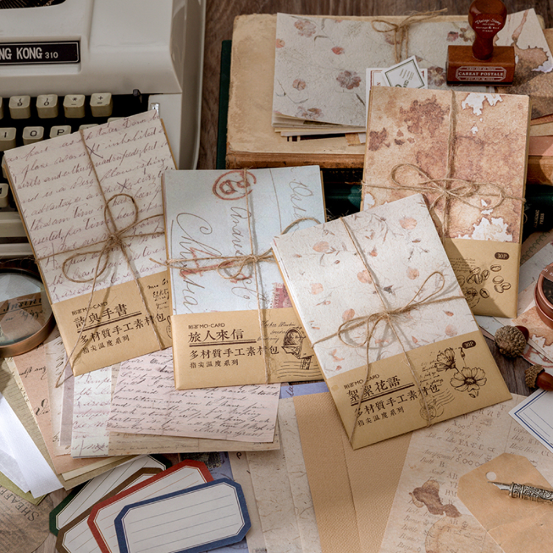 250pcs Vintage Stationary Set, Decorative Stationary, Decorative Paper,  Junk Journal Paper Set for Journaling Writing / Scrapbooking 