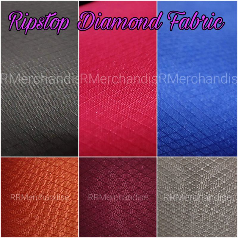 Ripstop Diamond Fabric sold per yard Water Repellant