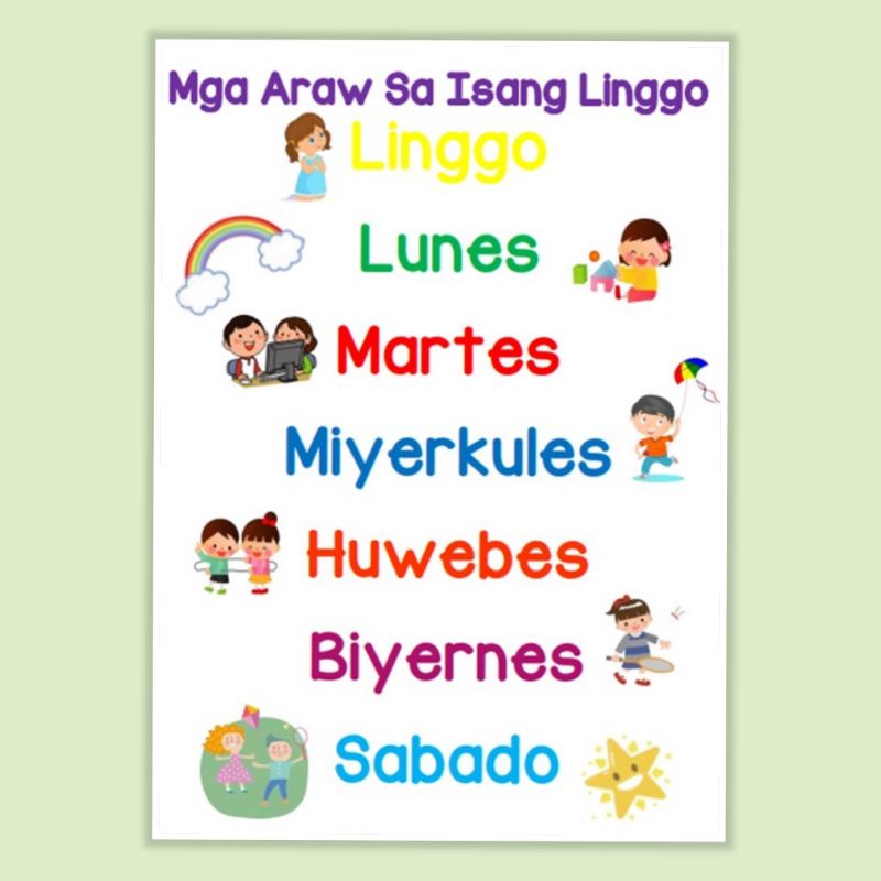 Teacher Fun Files: Mga Araw Ng Linggo At Buwan Ng Taon, 51% OFF