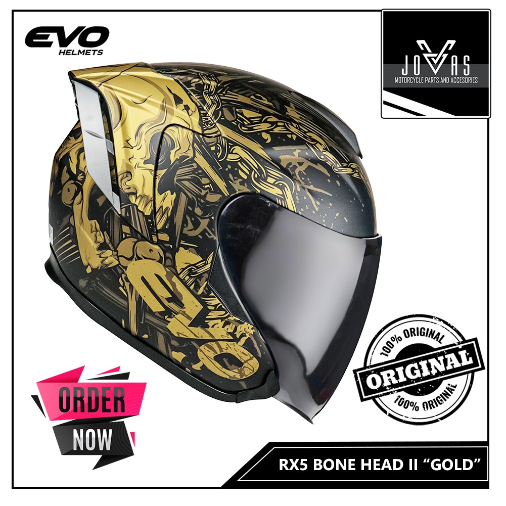 Evo helmet sale black gold