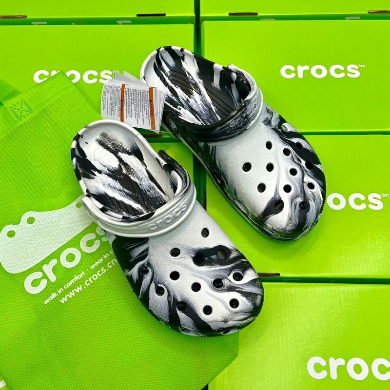 Tie dye black discount crocs