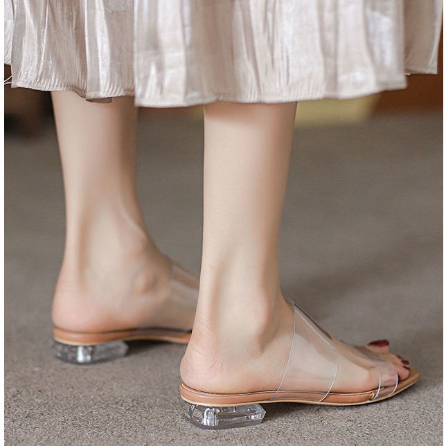 Transparent sandals hot sale