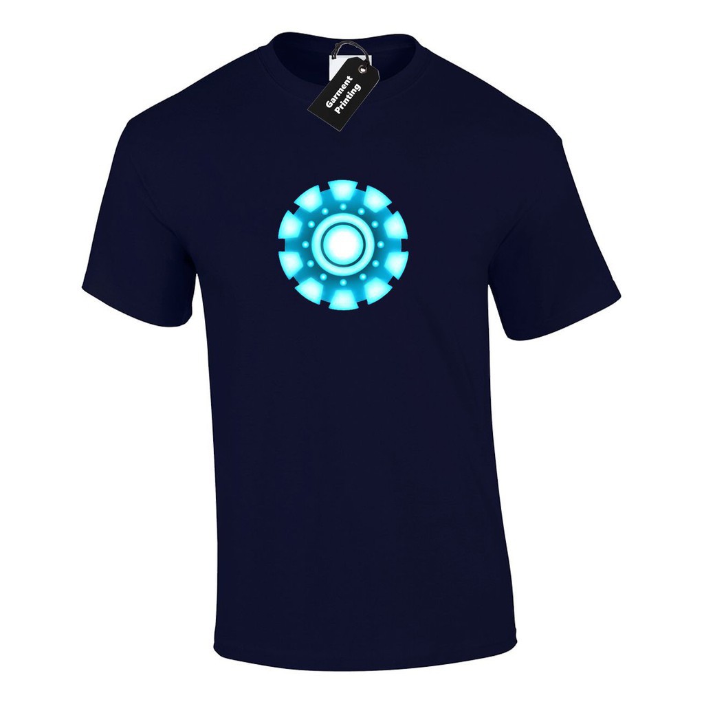 Iron Man Arc Reactor Tony Stark Industries Avengers Superhero Men s T Shirts Navy Blue Shopee Philippines