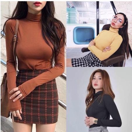 ladies turtle neck cotton tops