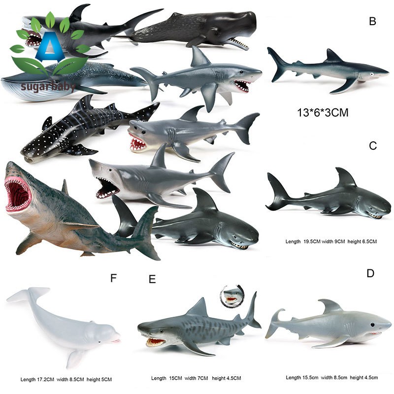 Lifelike Shark Shaped Toy Realistic Motion Simulation Animal Model