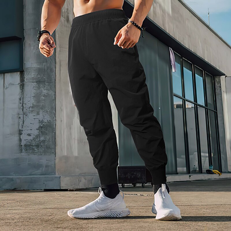 Mens skinny hot sale athletic pants